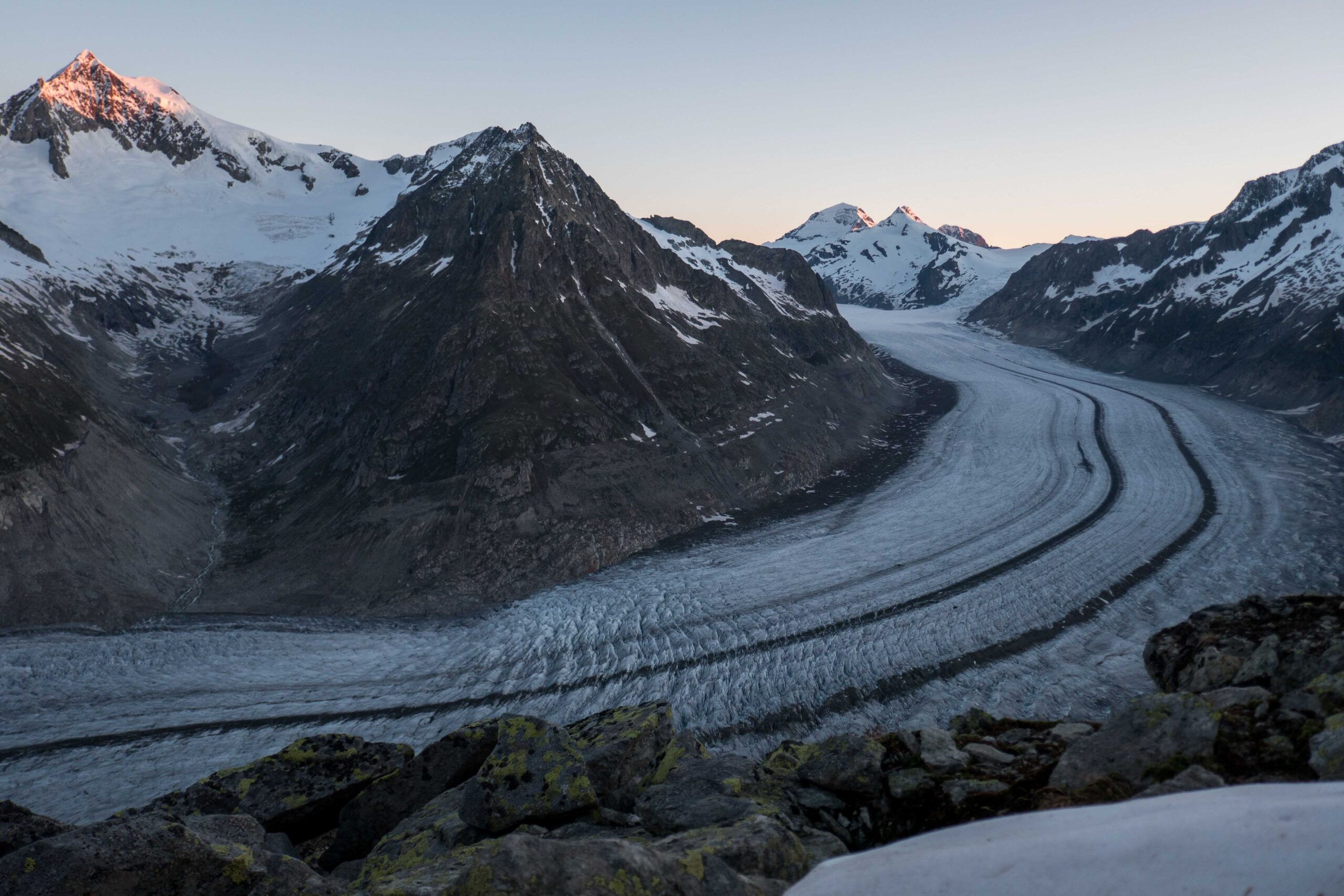 Grosser Aletschgletscher, juni 2020.