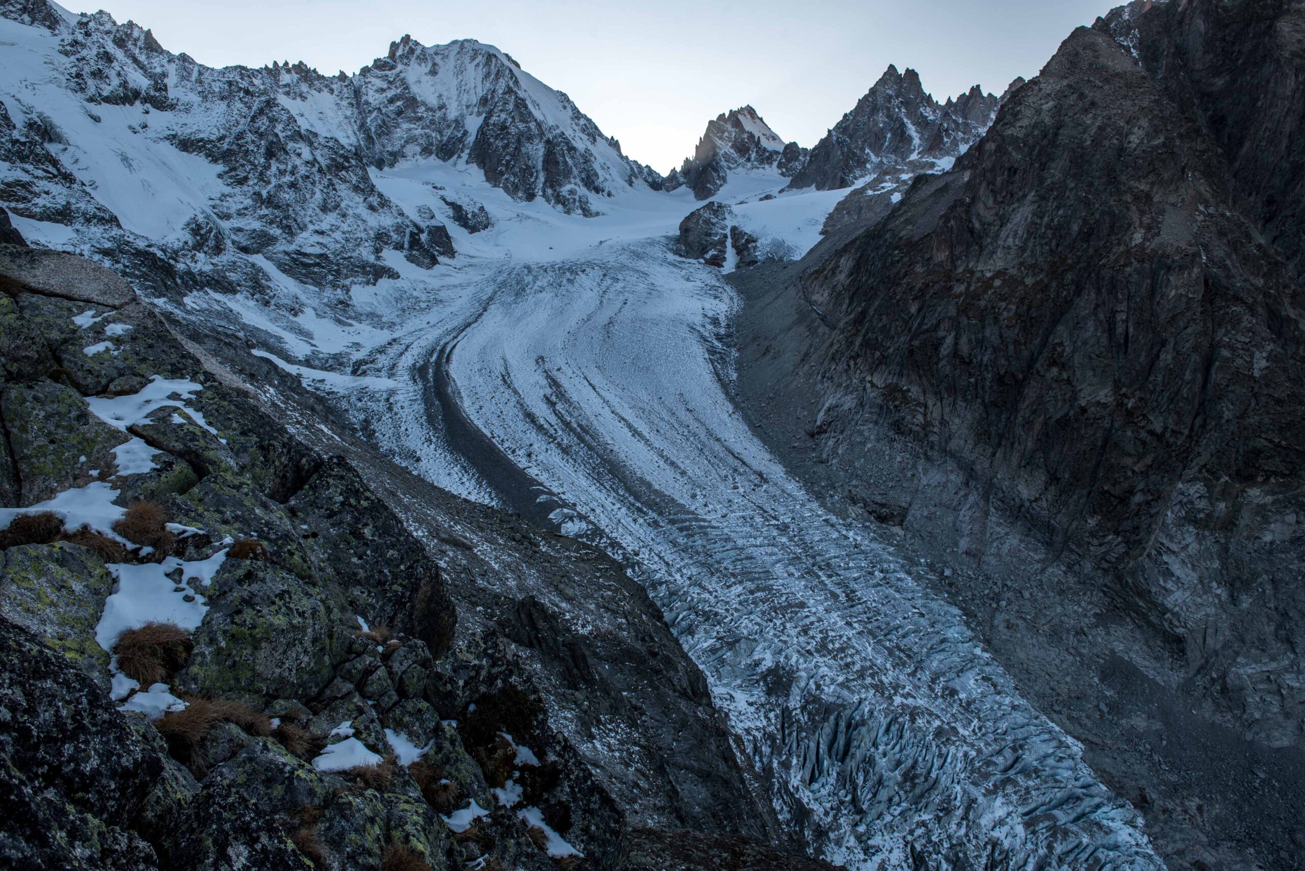 Glacier de Saleinaz, oktober 2021.