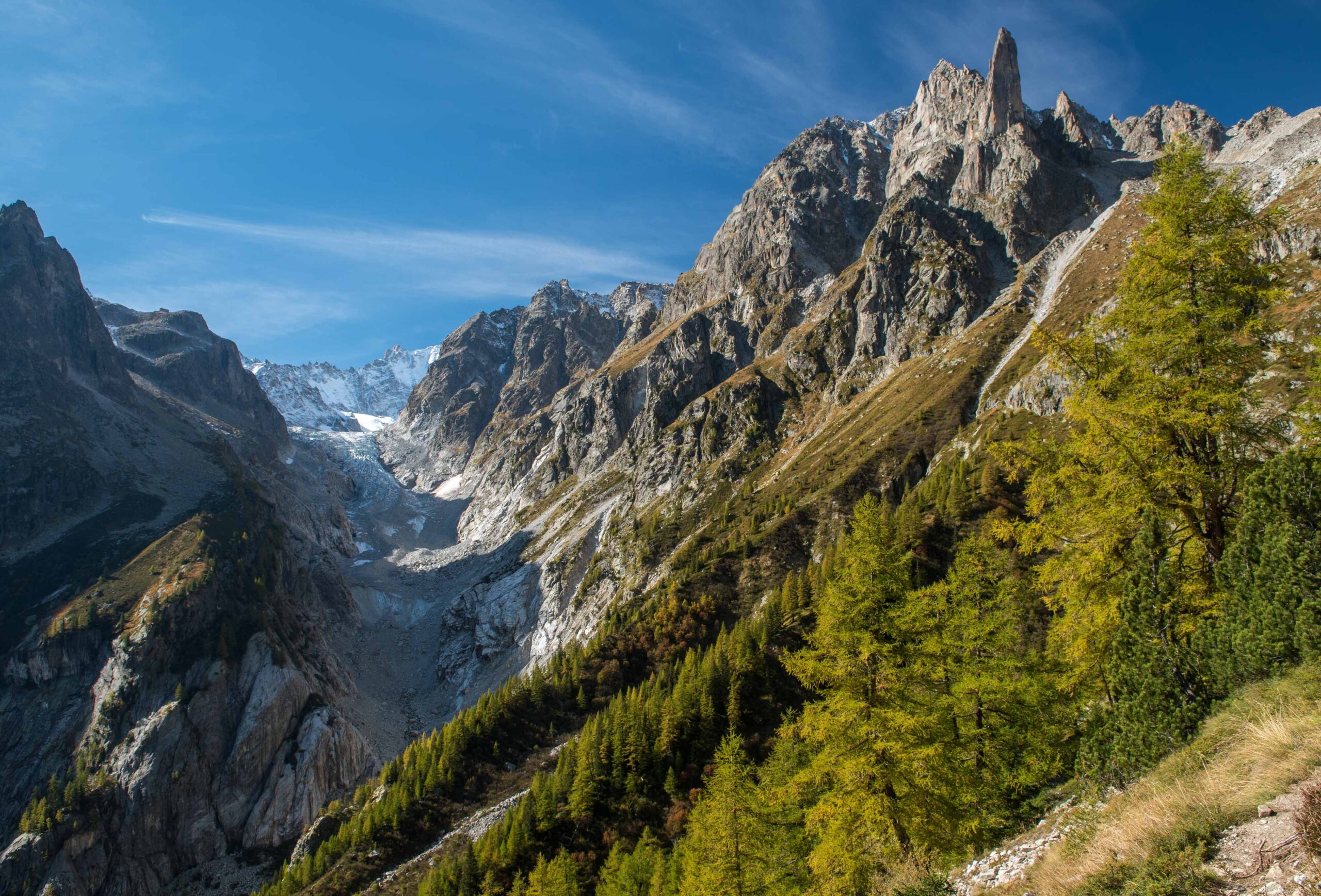 Glacier de Saleinaz, oktober 2021.