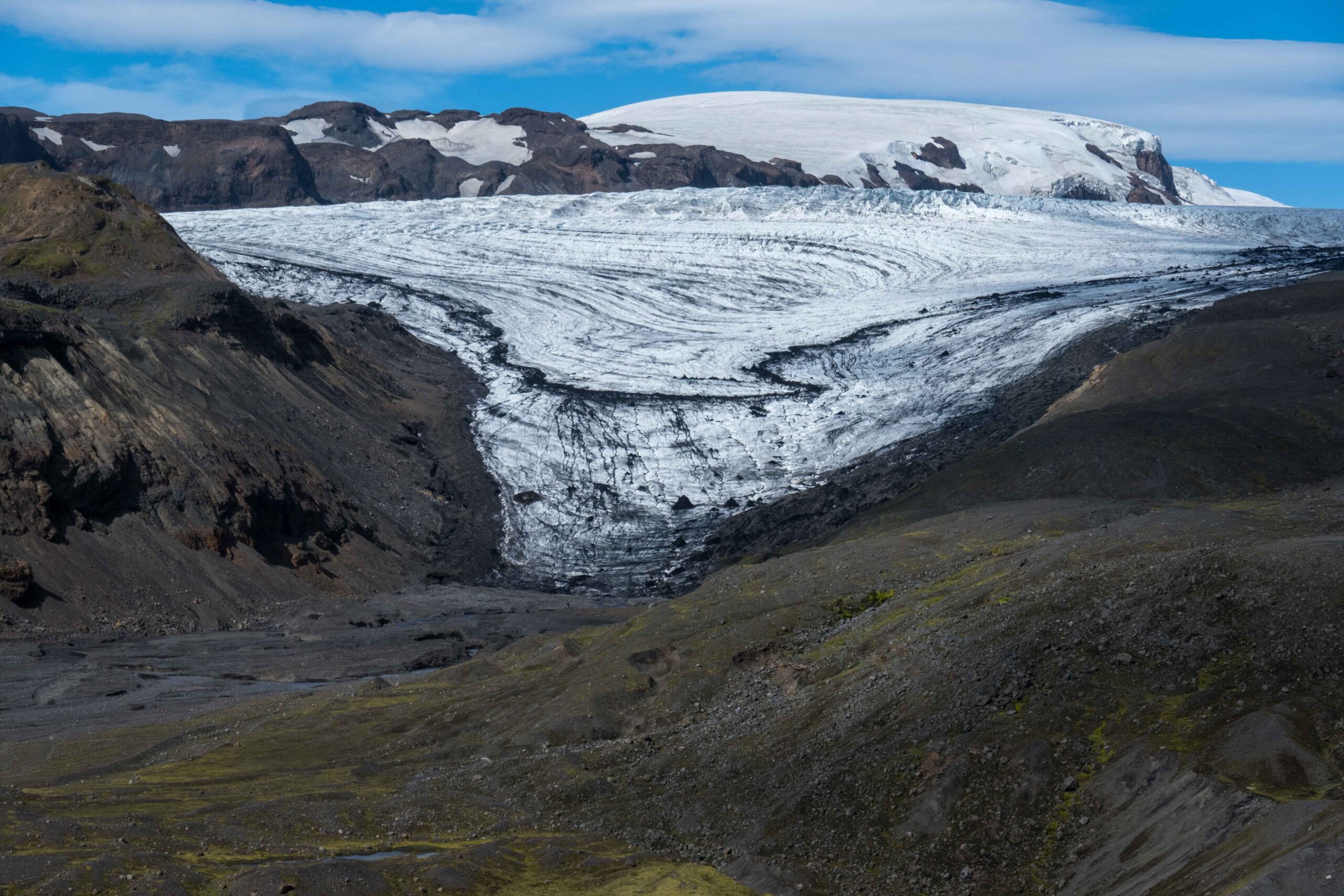 Zuidelijke tak van de Sandfellsjökull, juli 2023.