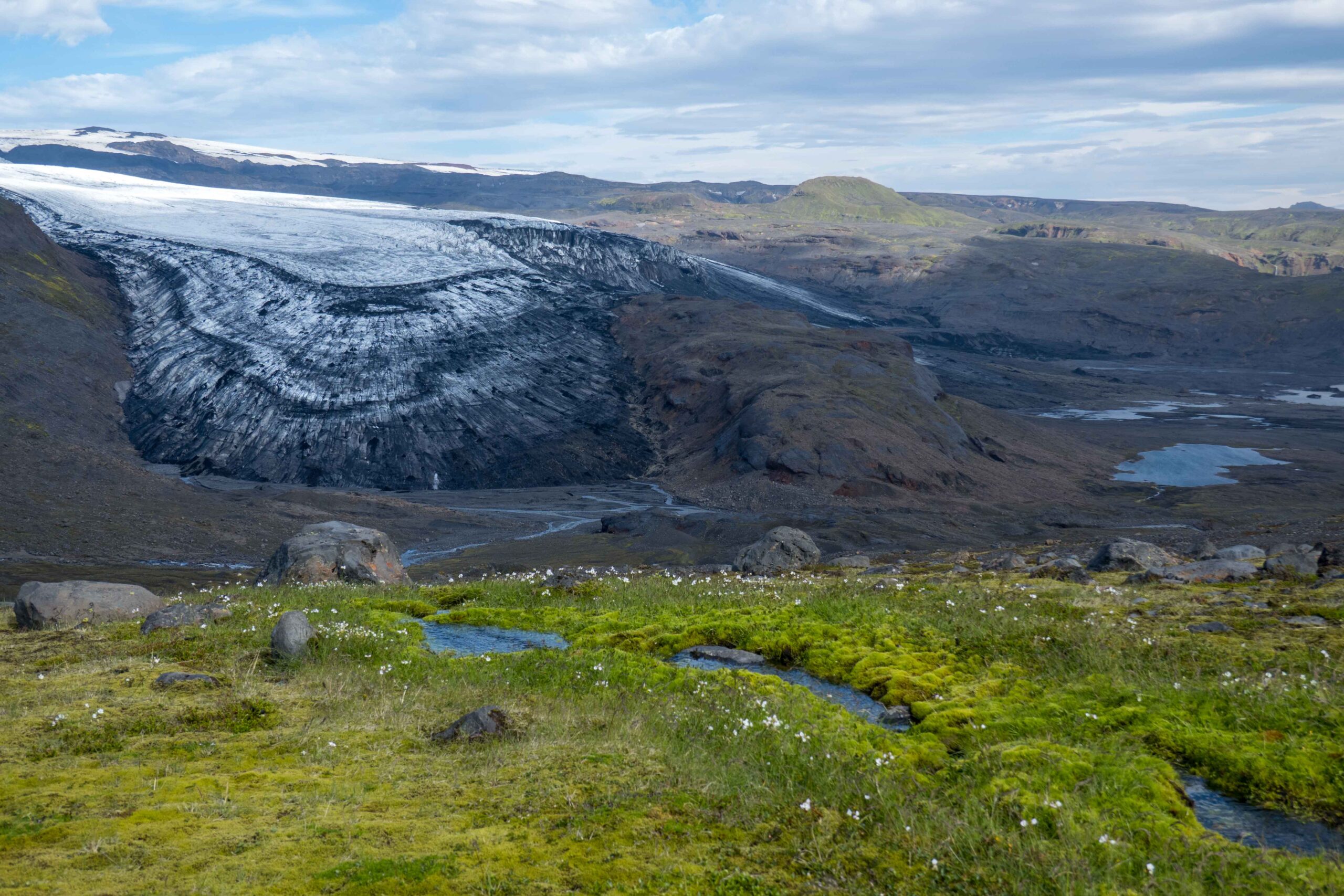 Noordelijke tak van de Sandfellsjökull, juli 2023.
