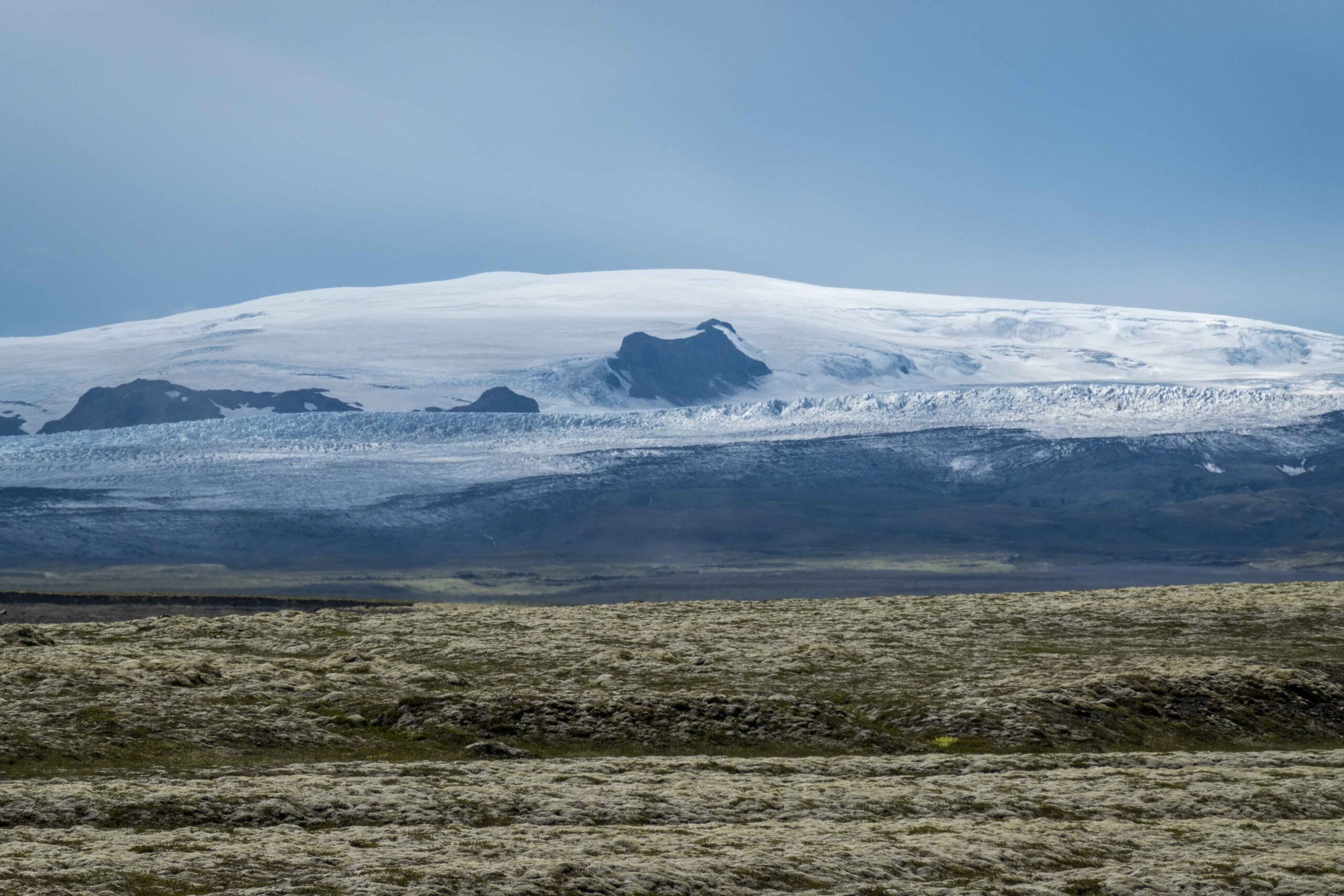 Mýrdalsjökull met bovenloop van de Kötlujökull, juli 2023.