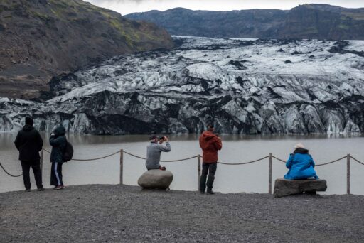 Uitzichtpunt bij de Sólheimajökull, juli 2023.