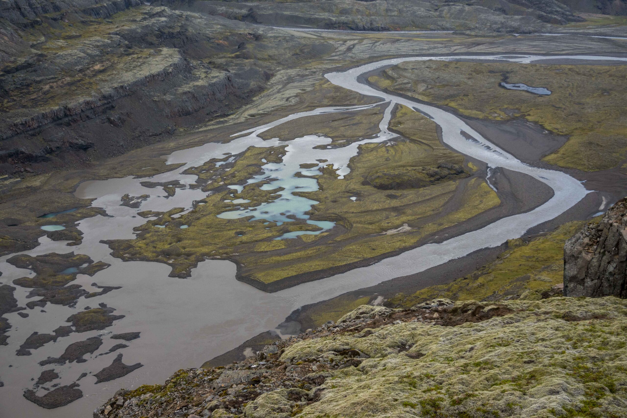 De Lambatungnajökull met kame en kettle-topografie in het Skyndidalur, augustus 2023.