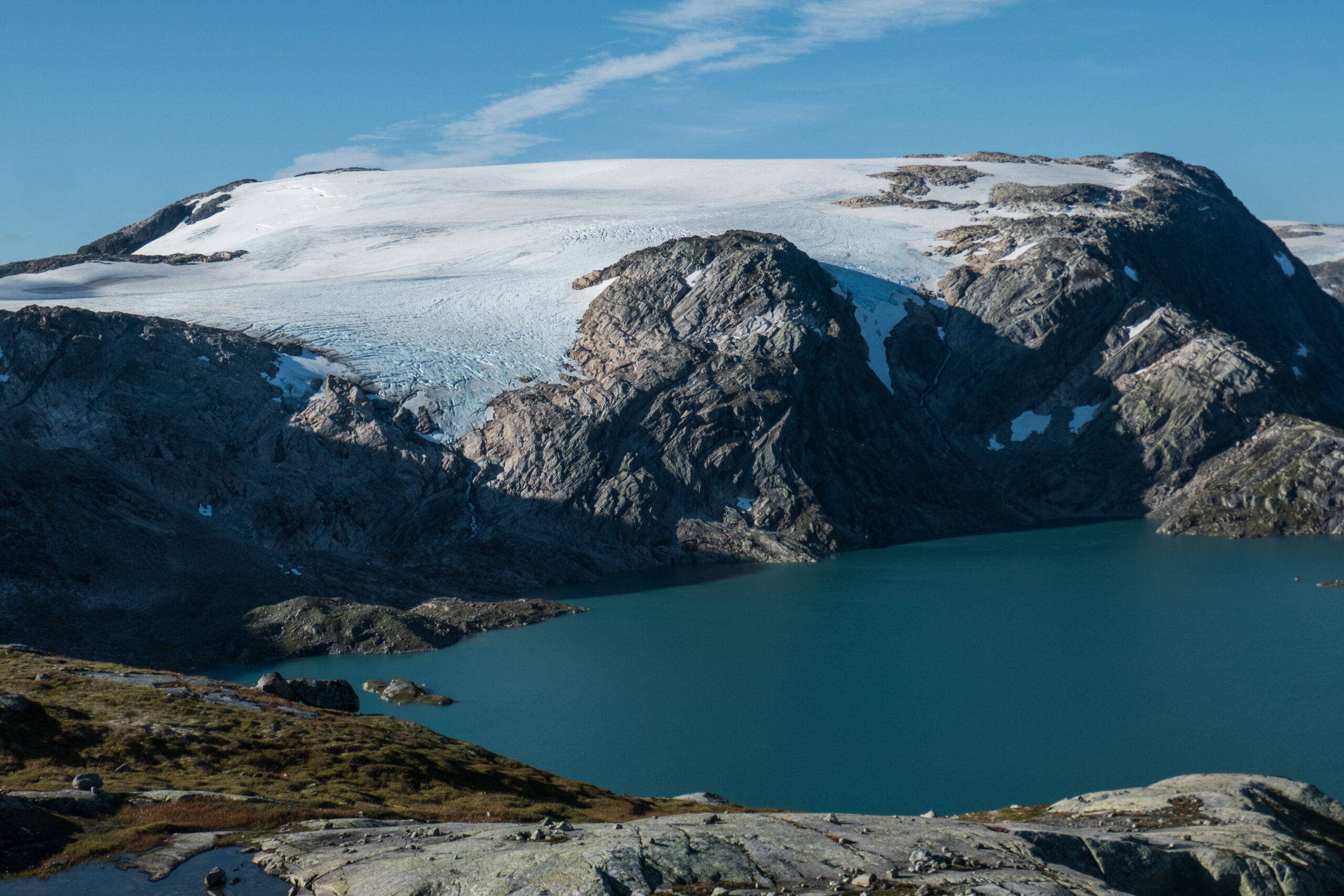 Mount Troget above Trollavatnet, August 2021.