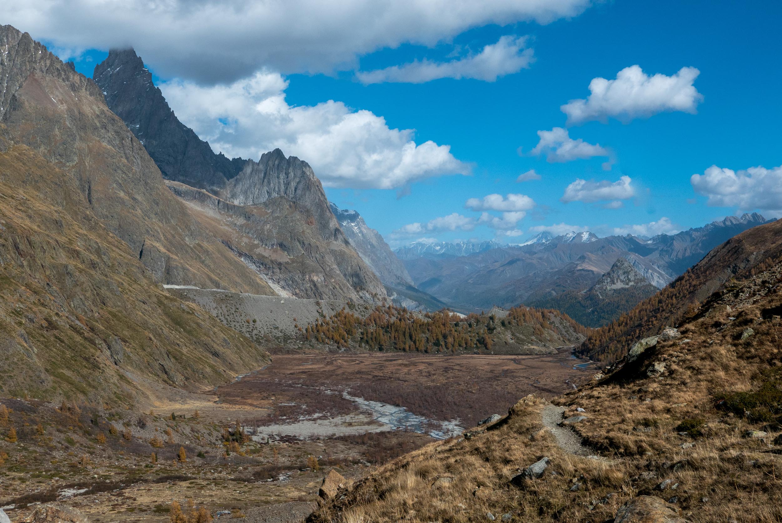 Glacier du Miage in het Val Vény, oktober 2022.