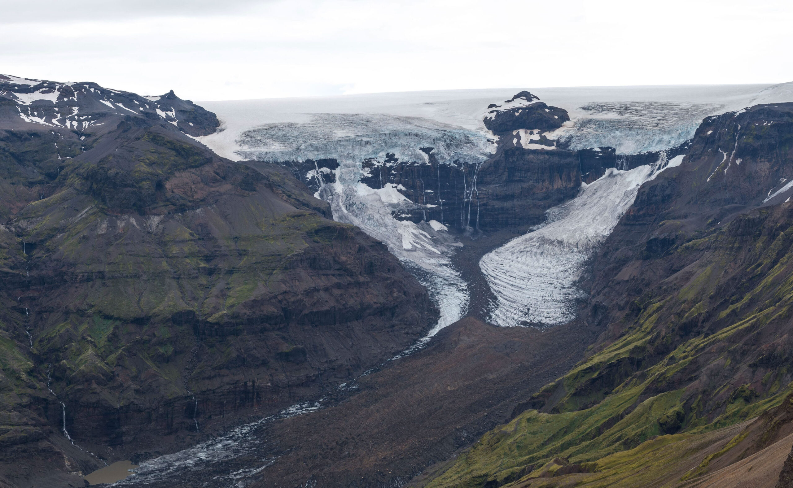 Morsárjökull vanaf Kristinartindar, 2023.