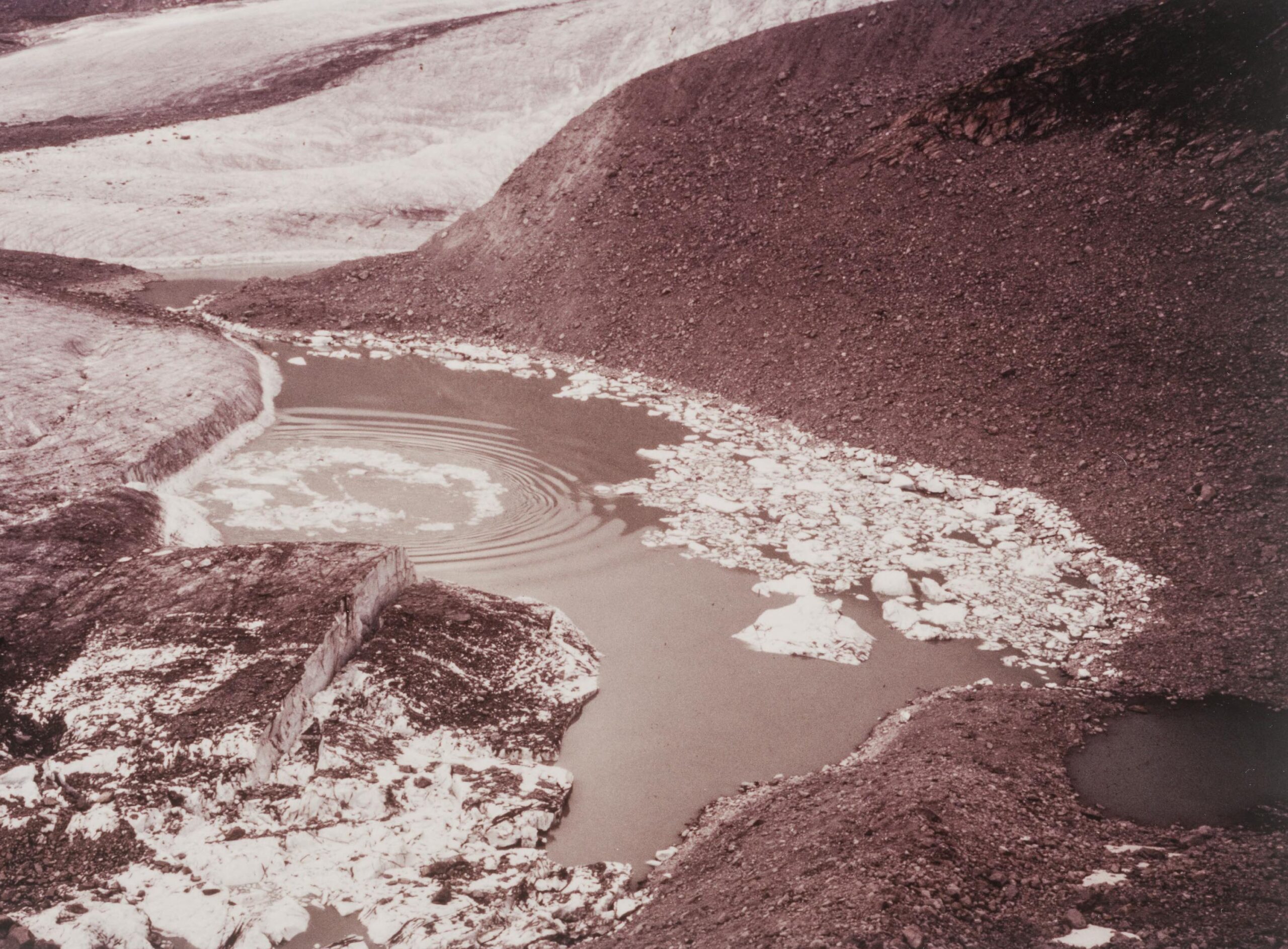 Gornersee in 1979. Bron: Bibliotheek ETH Zürich, foto Hs_1458-GK-B000-0000-0081-187-AL.