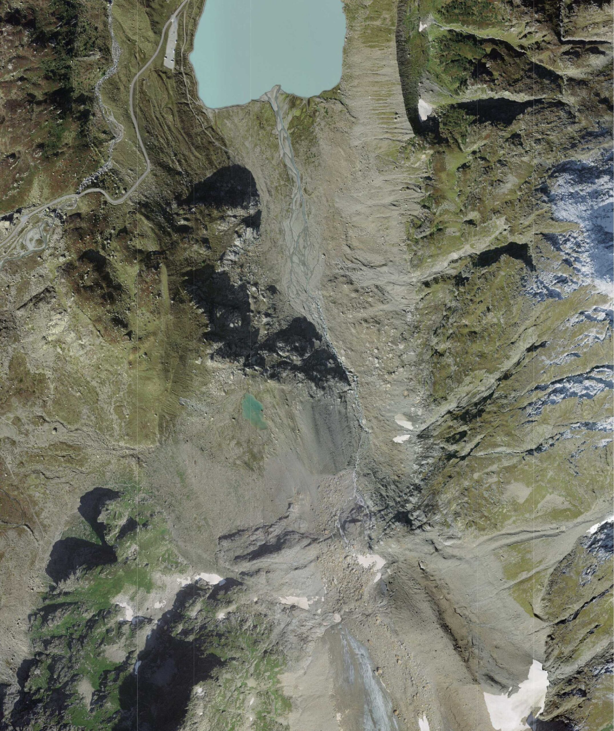 Steingletscher in 2021. Bron: swisstopo zeitreise.