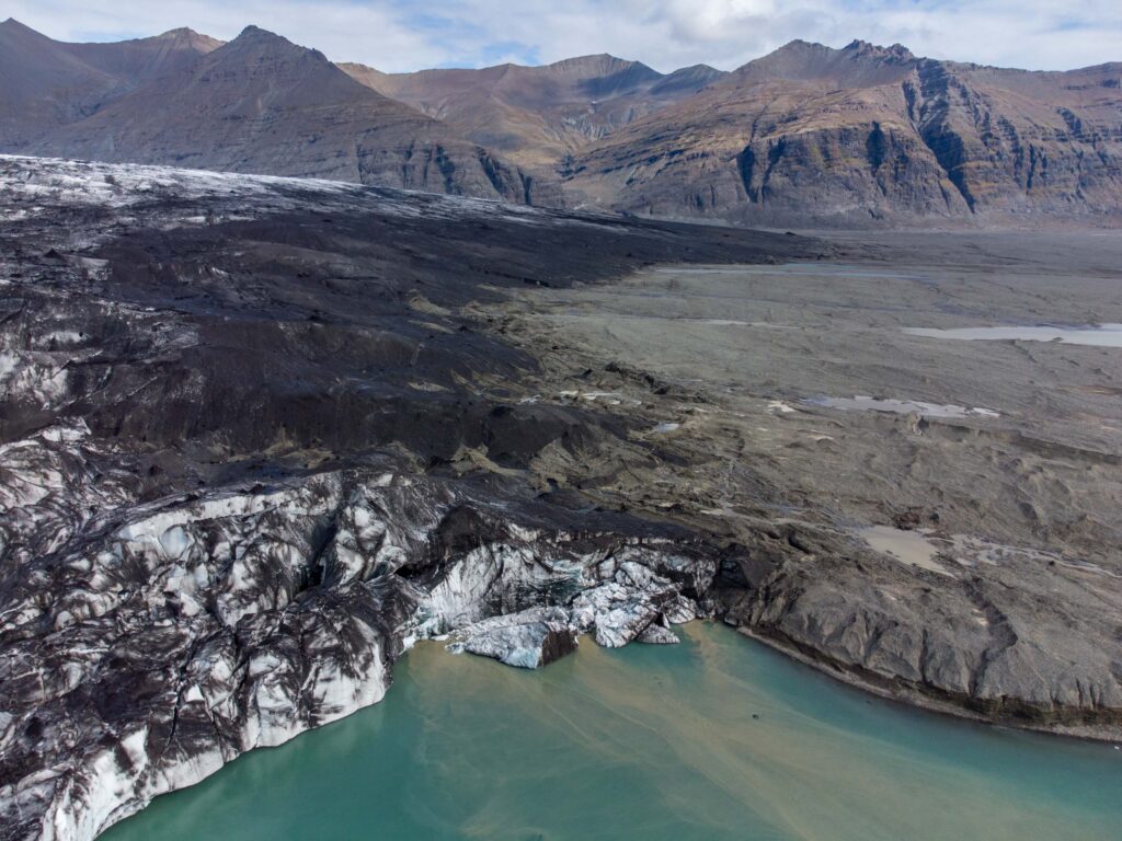De Breiðamerkurjökull krimpt met een vierkante km per jaar.