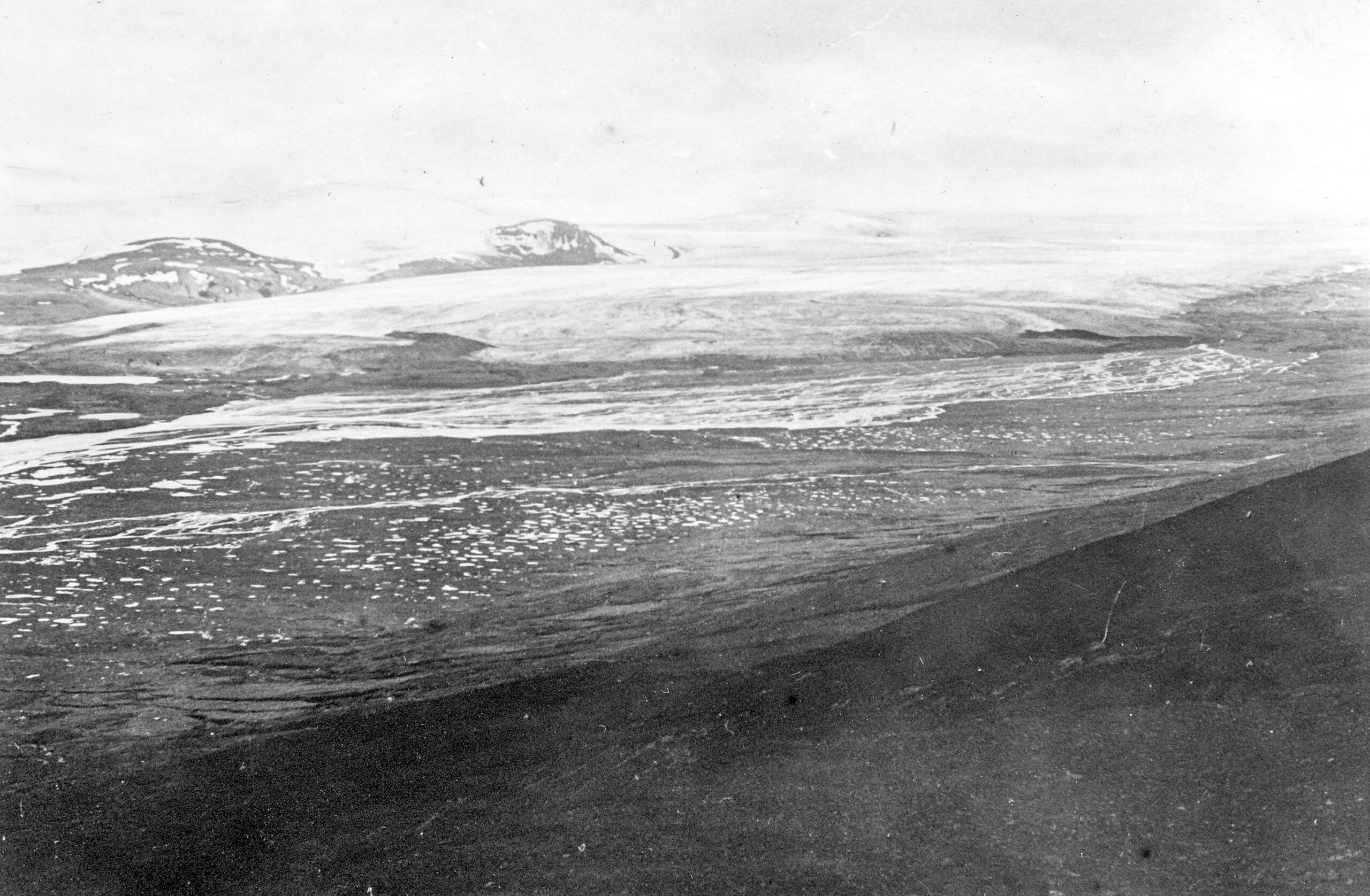 De Eyabakkajökull rond 1940. Fotograaf: Sigurdur Thorarinsson, Jöklarannsóknafélag Íslands.