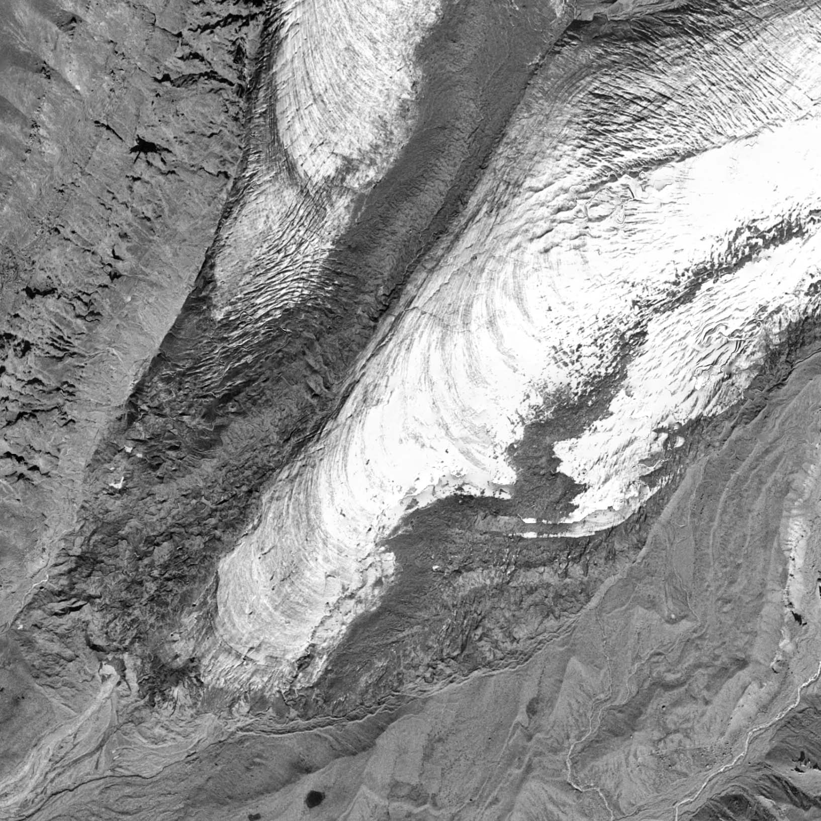 Falljökull in 1997. Bron: Landmælingar Íslands.