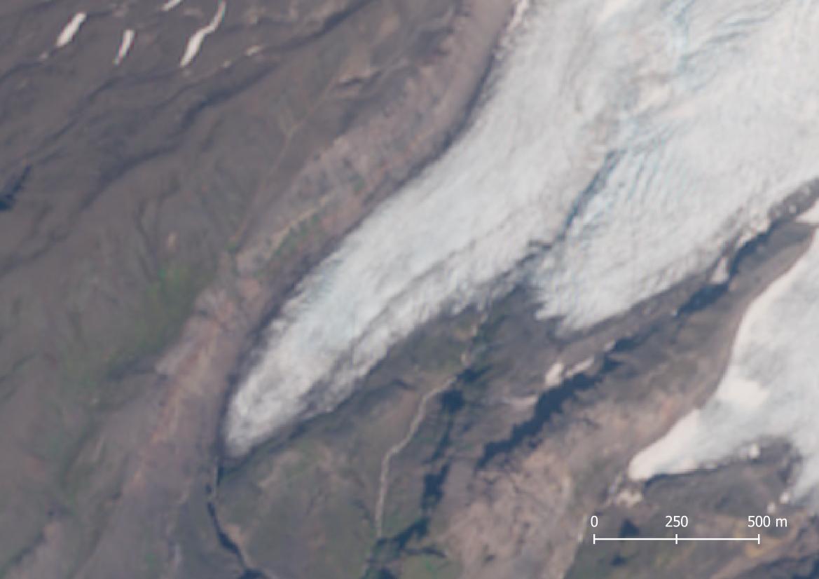 Sentinel-2 satellietbeeld Kotárjokull in 2023