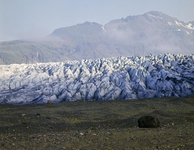 Skaftafellsjökull in 1976. Fotograaf: Hjálmar Bárðarson, Þjóðminjasafni Íslands.