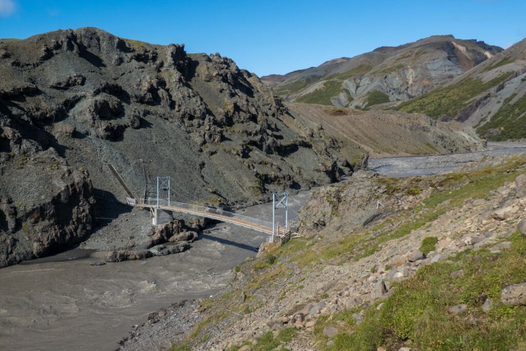 The bridge close to Múlaskáli, rebuilt in 2019.