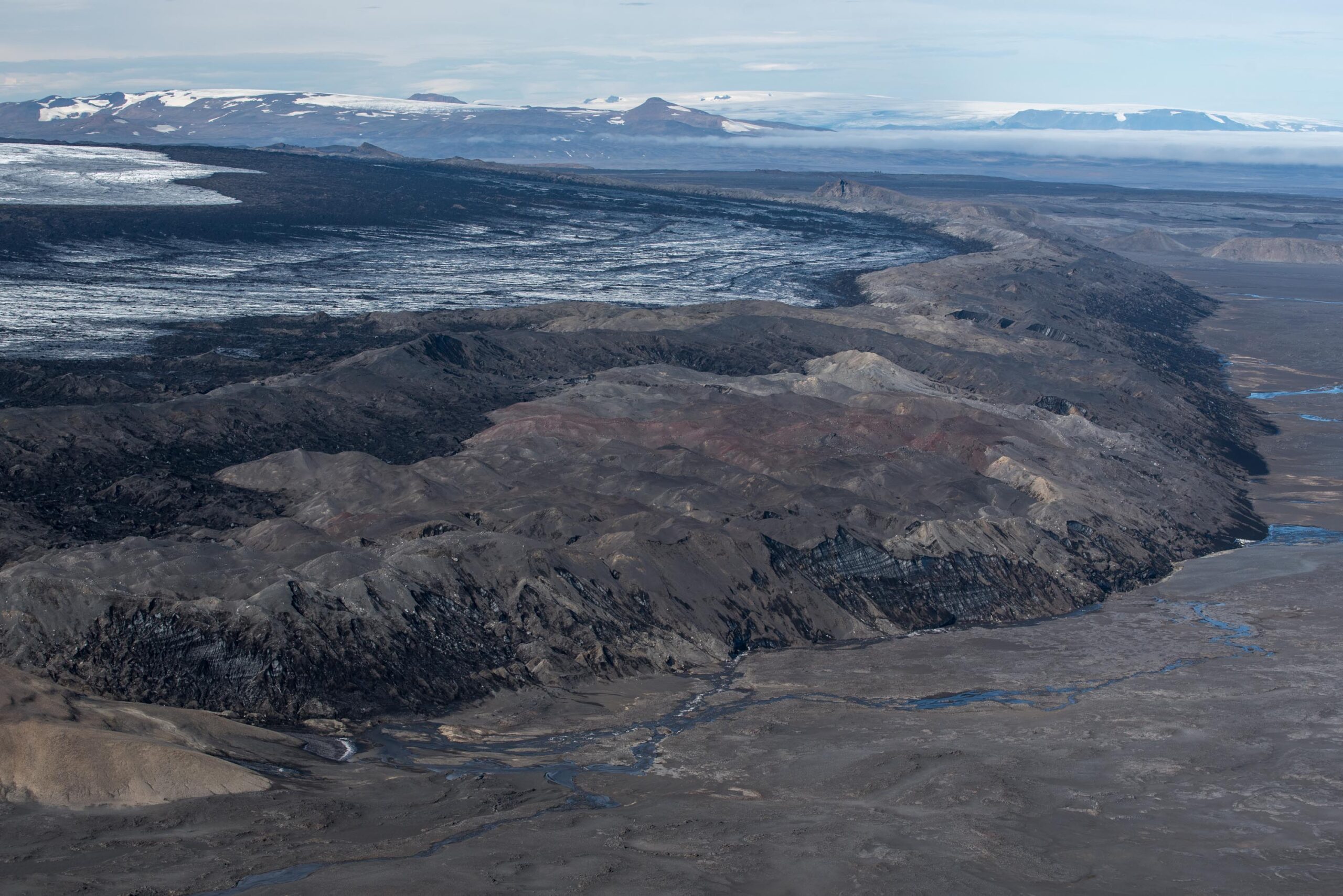 Rand van de Vatnajökull ten westen van de Kistufell, augustus 2023.