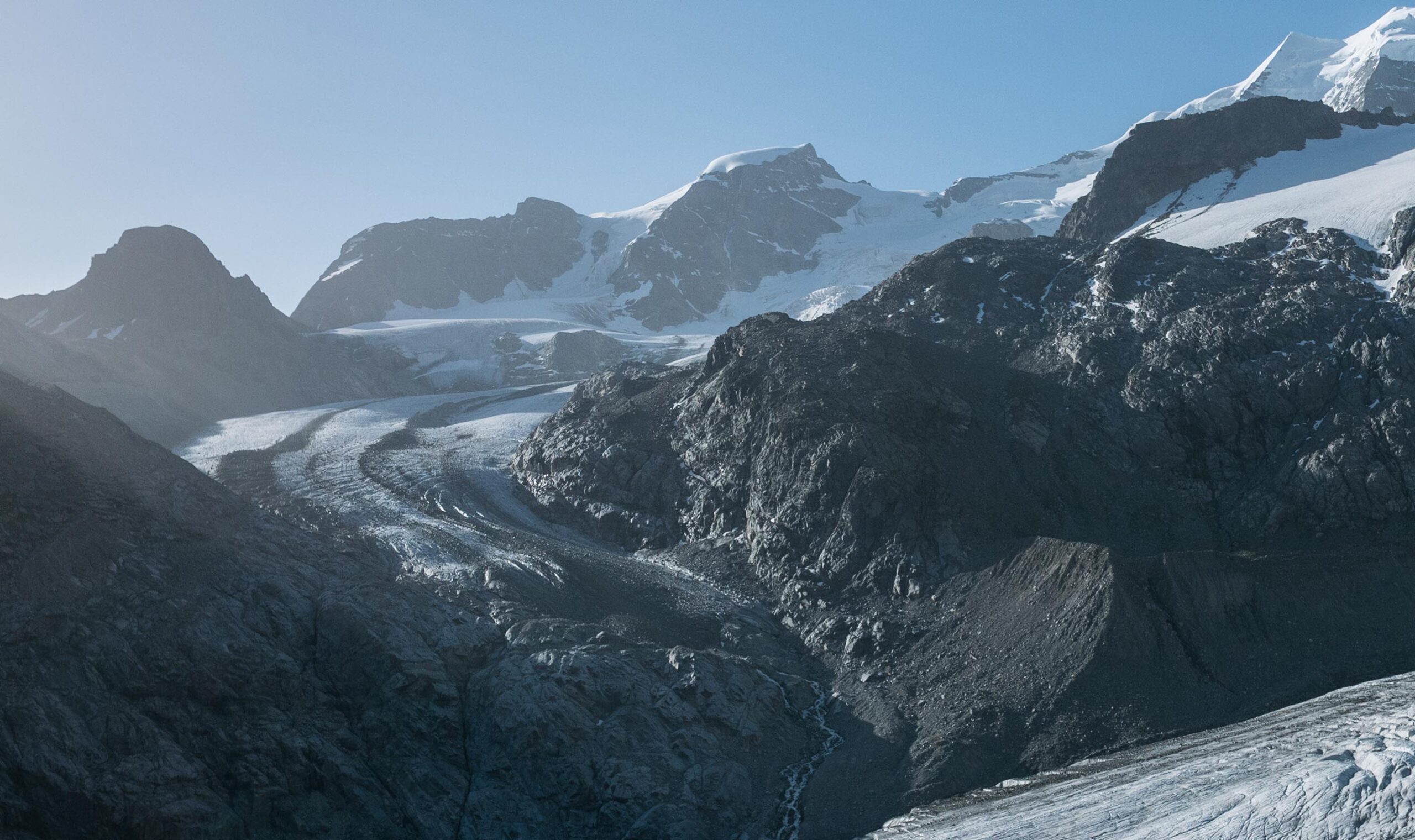 Morteatschgletscher 2022 vergelijking.