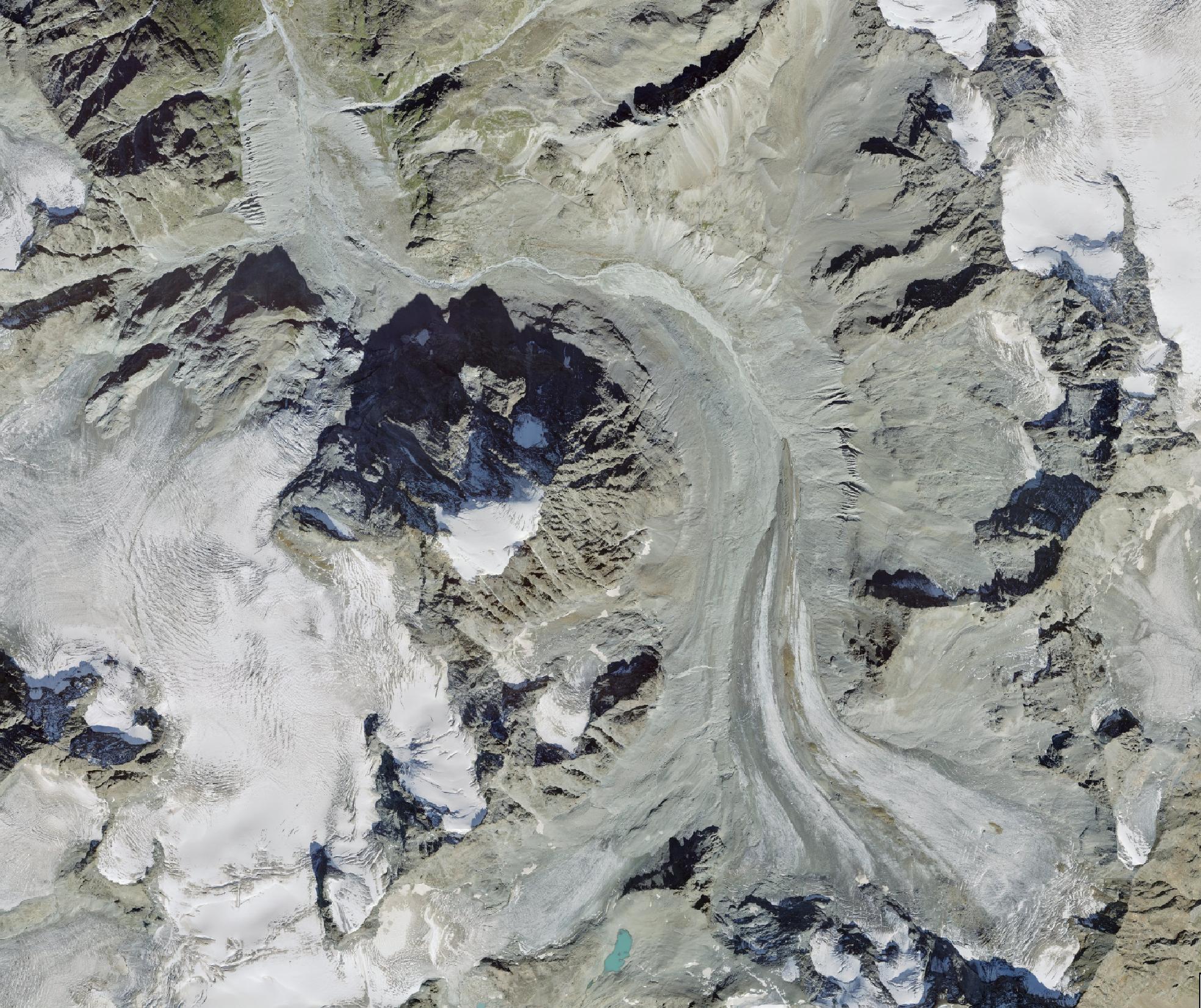 Arolla Glaciers in 2023. Source: swisstopo.