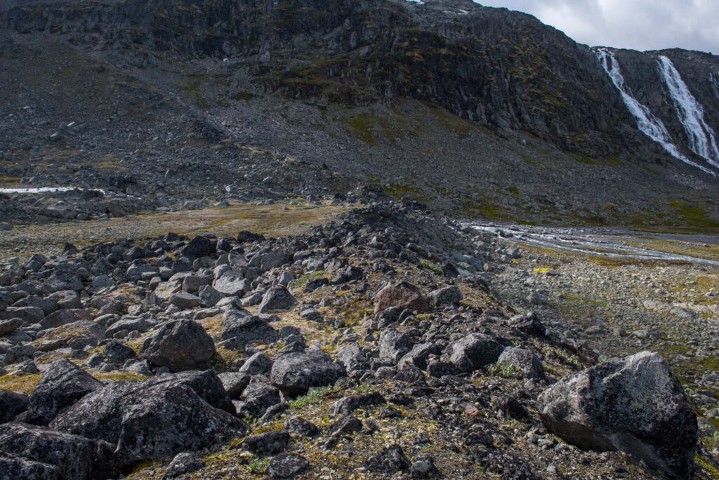 Ground level view of the terminal moraine.