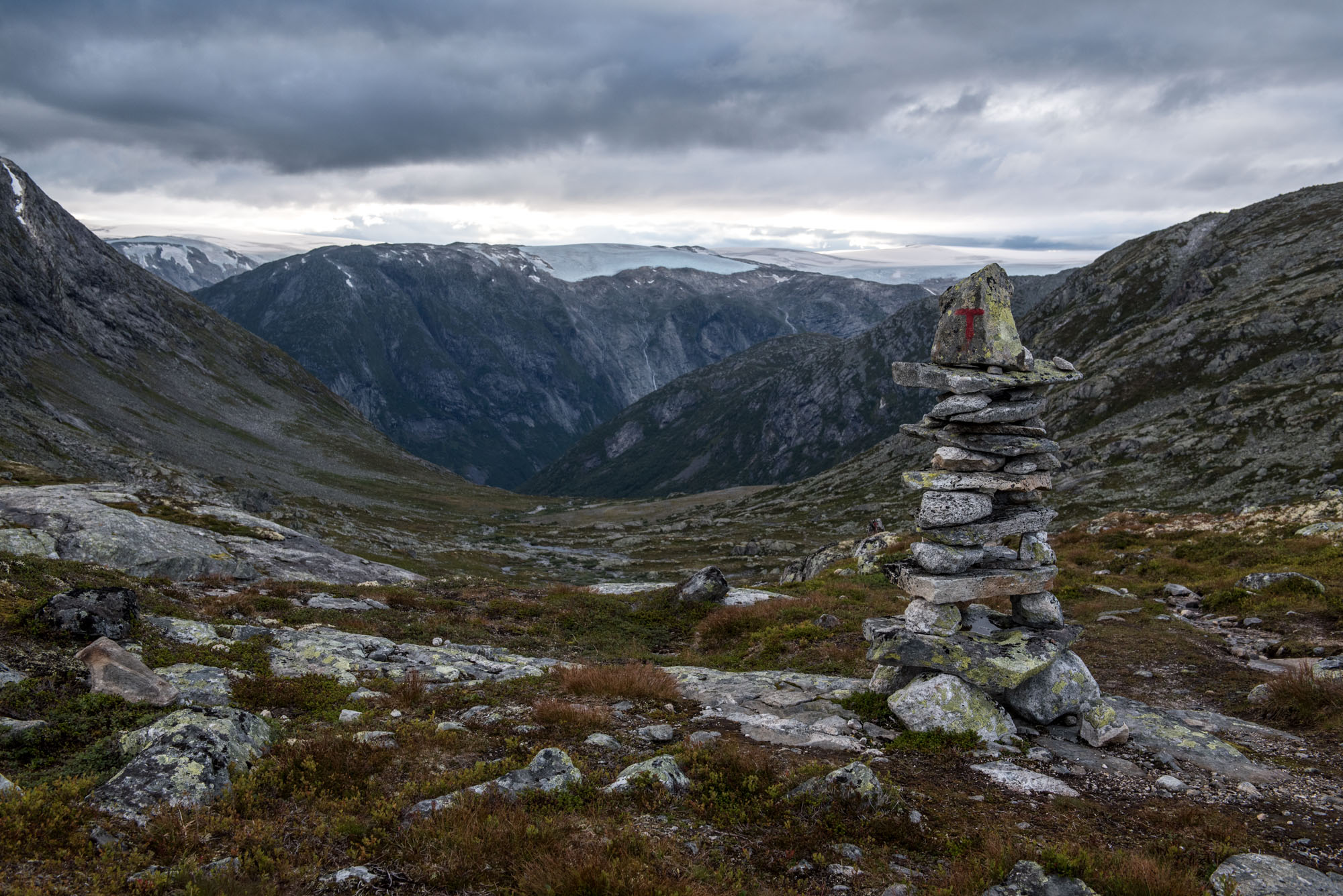 During glacials, the valleys surrounding Spørteggbreen were glaciated, like Fagredalen.