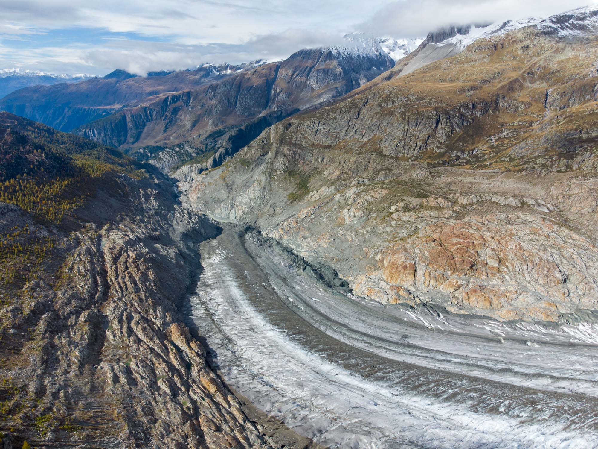 Snout of Aletsch Glacier.