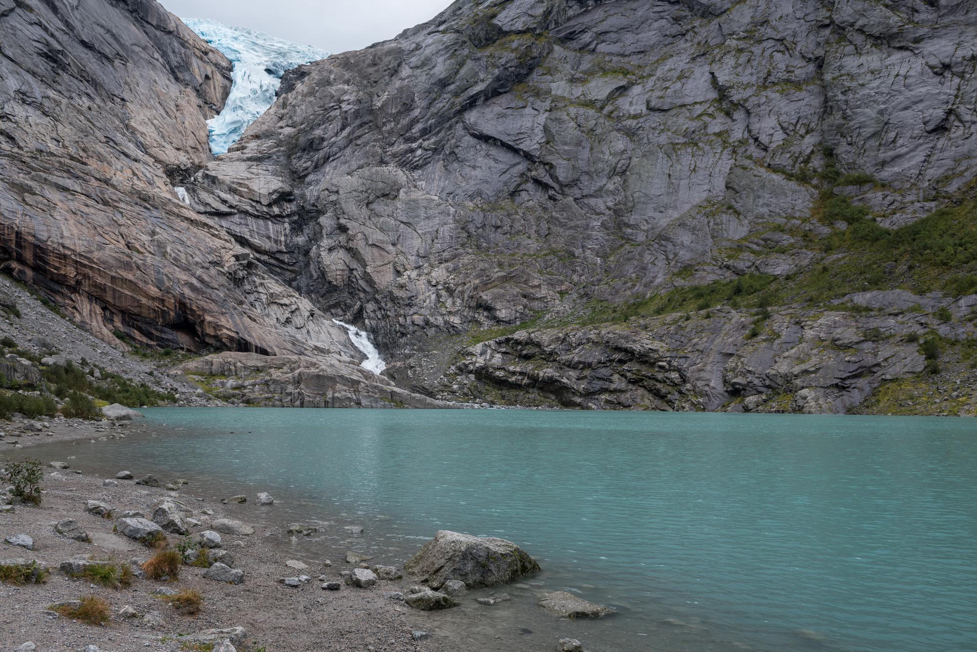 The deglaciated lake is still a popular destination.