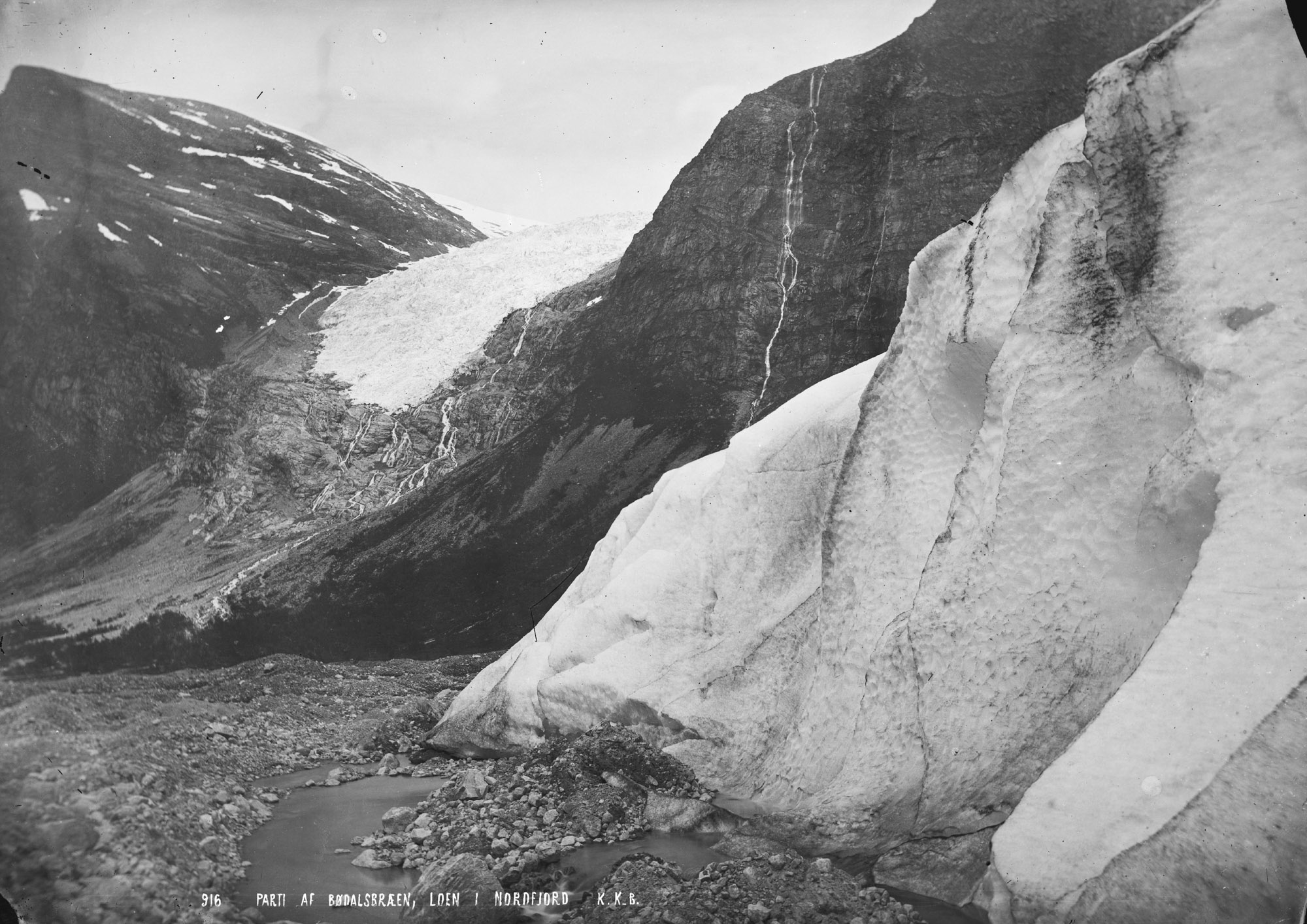 Bødalsbreen in 1872 by Knud Knudsen, Bergen University Library ubb-kk-1318-0916