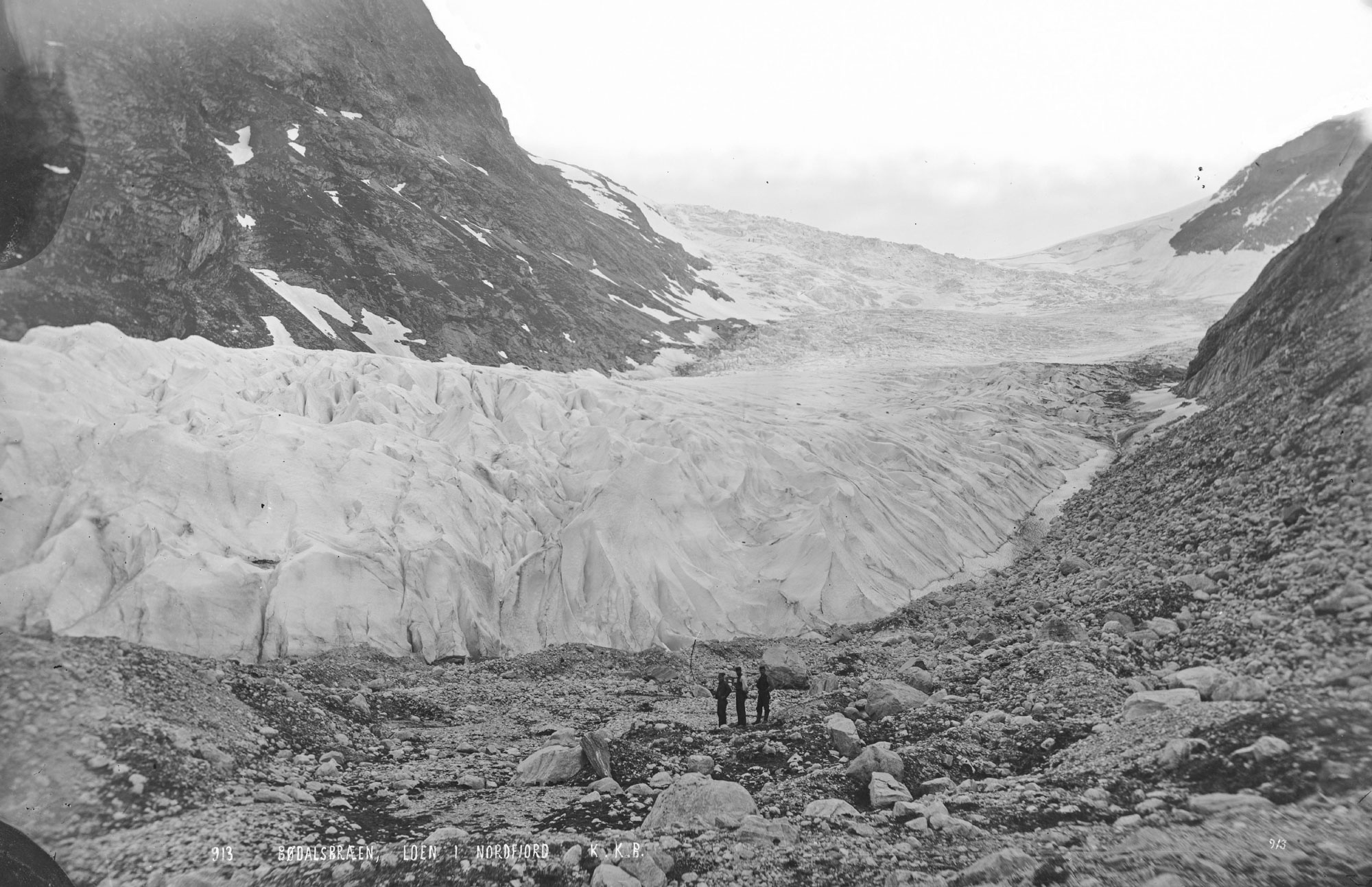 Bødalsbreen in 1872 by Knud Knudsen, Bergen University Library ubb-kk-1318-0913