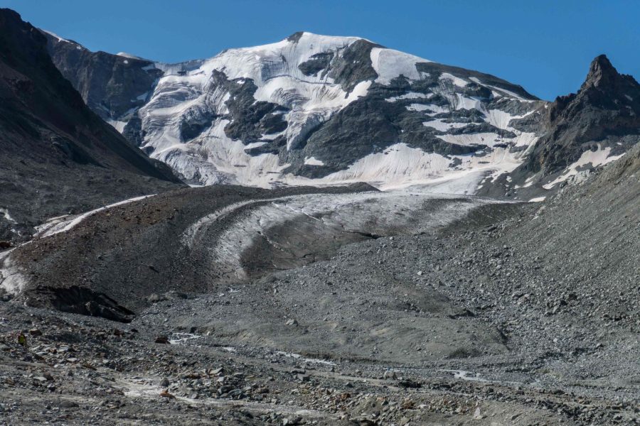 De Mont Brulé met de Haut Glacier d'Arolla.