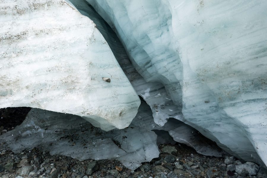 Ice at the bottom of Haut Glacier d'Arolla.