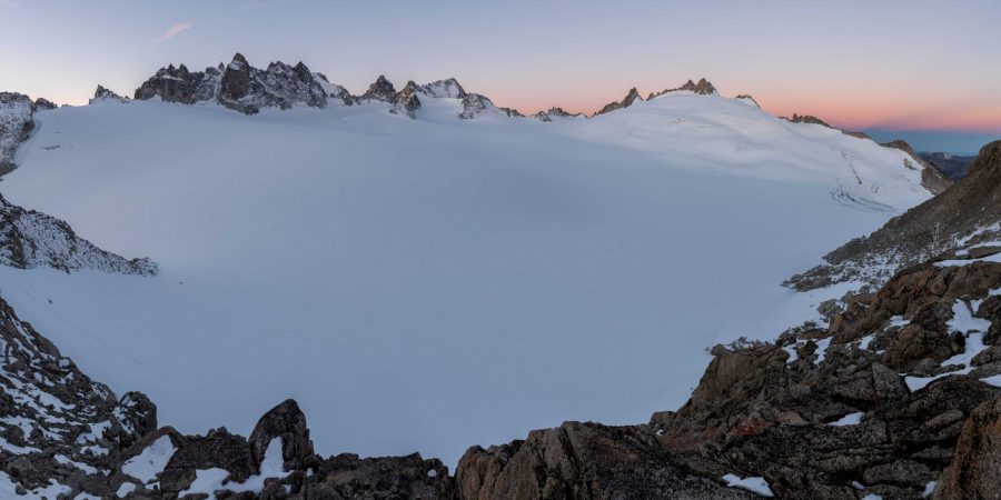 Plateau du Trient vanaf de Cabane du Trient, oktober 2021.