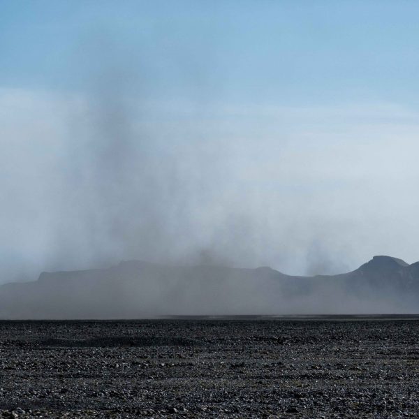 Sand storm at Mýrdalssandur, July 2023.