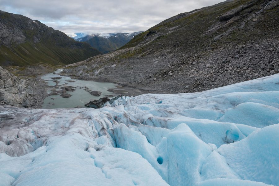 Haugabreen lends itself for (guided) glacier tours.