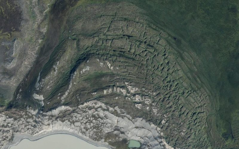 Lobmorenes Eyjabakkajokull luchtfoto 2020