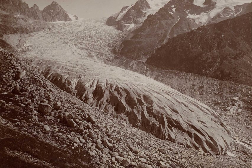 De Glacier du Trient in 1891. Bron: Bibliotheek ETH Zürich, foto Hs_1458-GK-B043-1891.