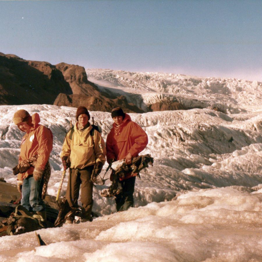 De reddingsbrigade op de Mosakambsjökull, 1981. Fotograaf: Reynir Ragnarsson.
